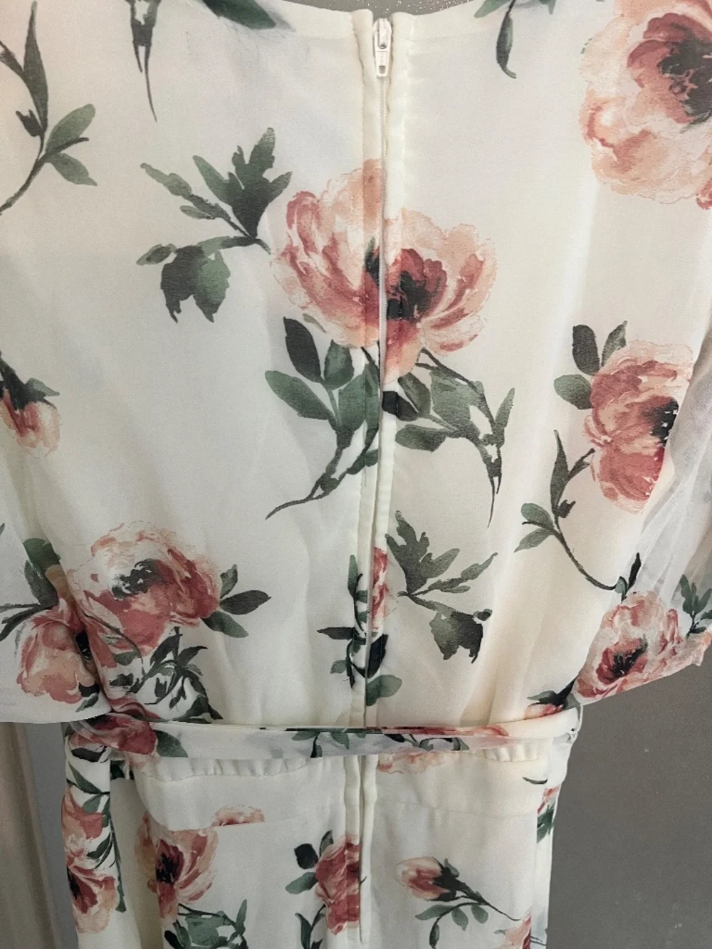 Floral wrap midi dress